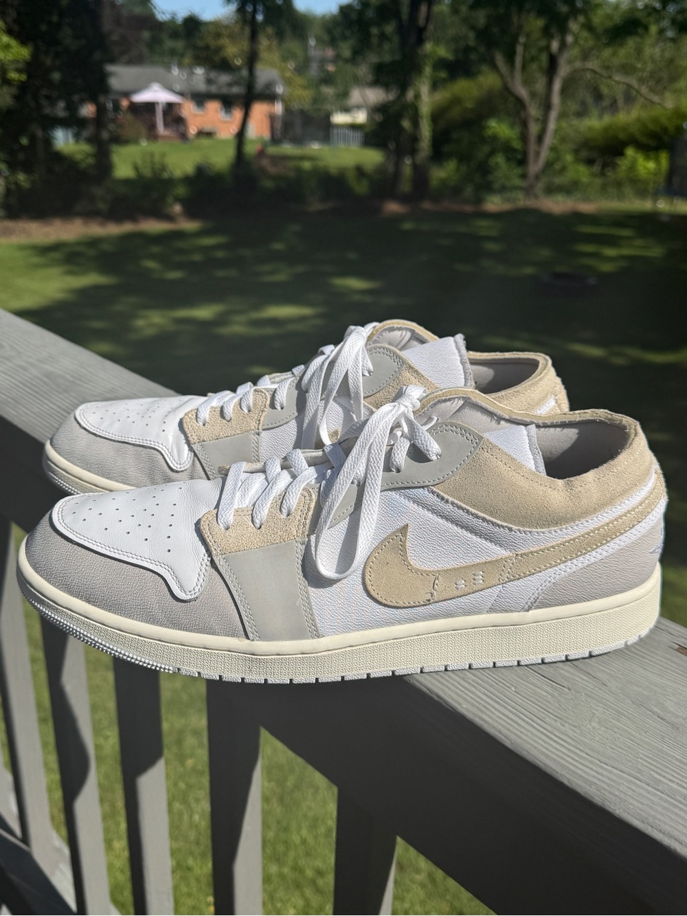 Nike Air Jordan 1 Low SE Craft Inside Out Sneaker Shoes (Size: 15)(EUC)
